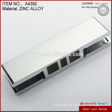 Série de braçadeiras de porta para montagem em patch de vidro de liga de zinco
